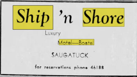 Ship & Shore Motel Boatel - Jul 21 1960 Article (newer photo)